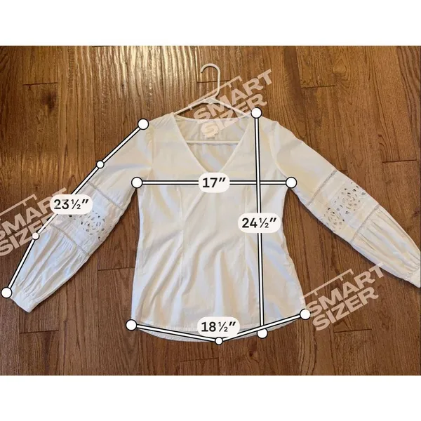 Anthropologie Maeve lace cutout puff sleeve blouse xs - Image 6
