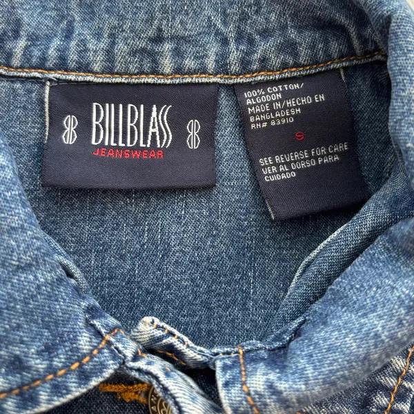 Vintage 90s Bill Blass Jeanswear Denim Jacket Small - Image 9