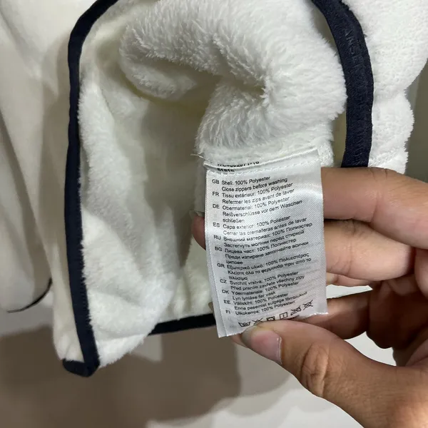 Helly Hansen White Fleece Quarter Zip Pullover Sz M - Image 7