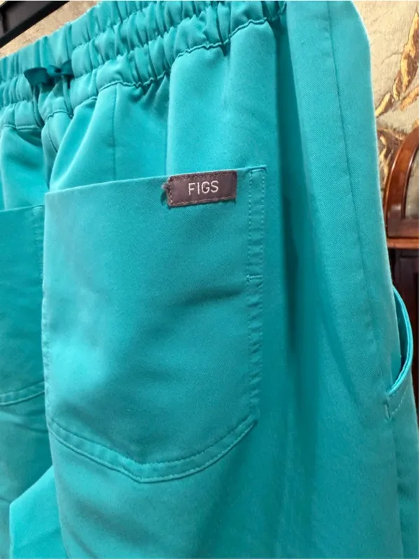 FIGS Technical Collection Scrub Pants Womens XS Seafoam Teal Green Jogger Cargo - Image 7