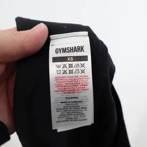 Gymshark Black High Waisted‎ V Waist Leggings XS - Image 3