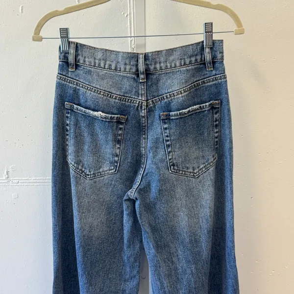 PacSun Baggy Jeans Blue Distressed High Rise Wide Leg‎ 25 Contemporary - Image 5