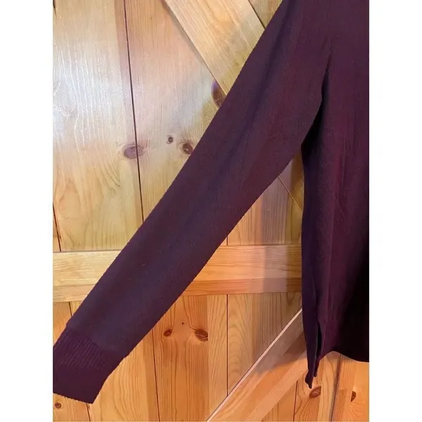 Lucky Brand Women's Small Maroon light weight long sleeve sweater (2544) - Image 2