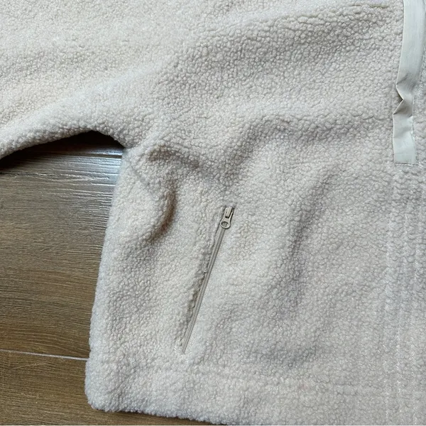 NWT Cozy Quarter Zip in Sand Tan Sherpa Fleece Size XS/S - Image 7