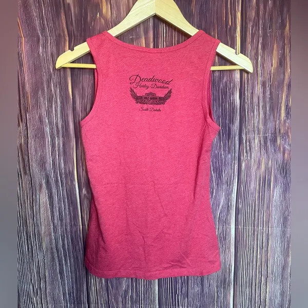 Harley Davidson Y2K Women’s Medium Red Tank Top. - Image 5