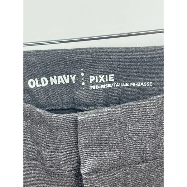 OLD NAVY Pixie Gray Ankle Pants Women Stretchy Cotton Size 6‎ Bin9 - Image 2