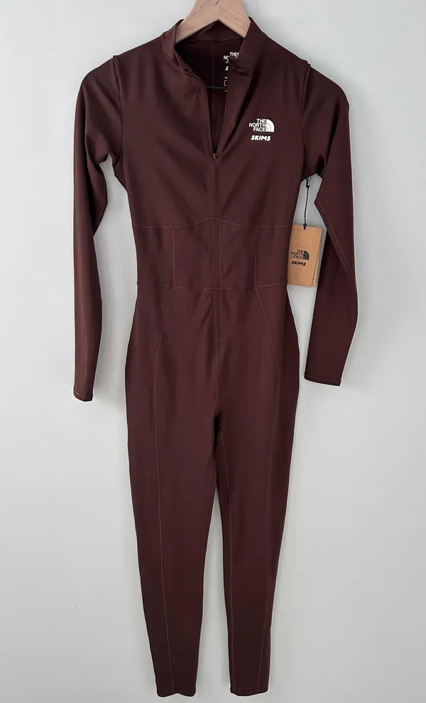 The Northface x Skims Refina Bodysuit in Cocoa Size Small NWT Authentic - Image 4