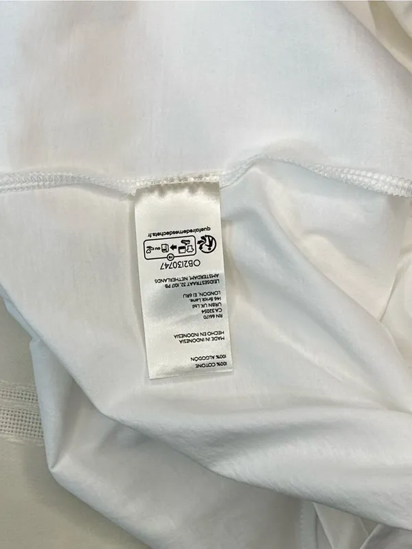 Maeve White Boxy Crop Tee with Lime Green Emblem 100% Cotton - Image 15