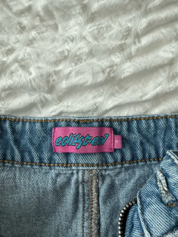Edikted Mini Denim Skort - Image 2