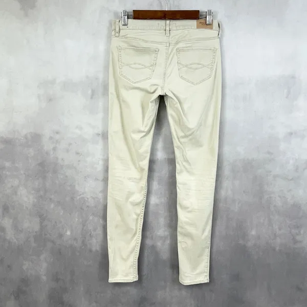 Abercrombie Fitch Women Pants 26 2 Skinny Beige‎ Twill Neutral Capsule Minimal - Image 3