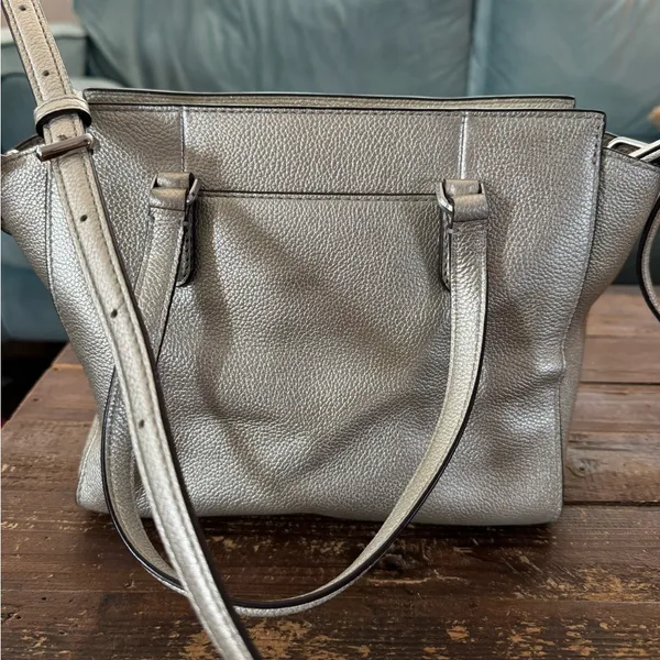 2 piece! Kate Spade Metallic Jackson Leather Medium Satchel Crossbody AND Wallet - Image 6