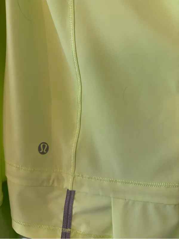 Lululemon Lightened Up Pullover bright yellow size 6 hooded Running Jacket - Image 6