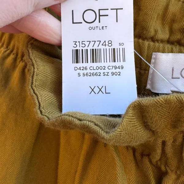 LOFT Outlet High Rise Straight Leg Cotton Joggers - Image 4