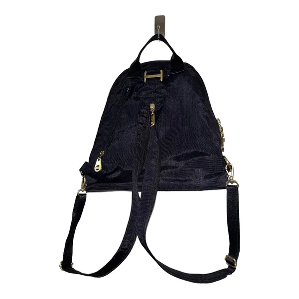 Bagatelle Black Nylon Backpack with Gold-Tone Hardware - Image 2