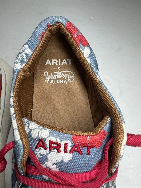 Ariat x Western Aloha Floral Canvas slip on Sneakers floral Hawaiian 8 casual - Image 7