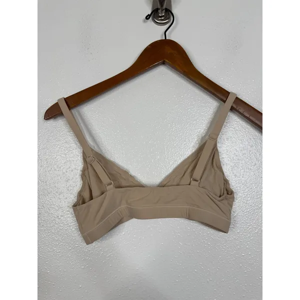 SKIMS Fits Everybody Triangle Bralette Ochre Tan Nude Wireless Bra Medium - Image 2