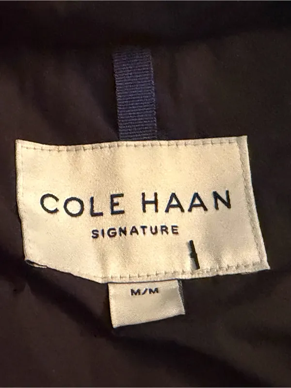 Cole Haan Black Quilted Hooded Puffer Gold-Tone Hardware - Image 3