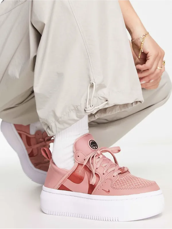 Nike Court Vision Alta Platform Sneakers In Rust Pink Size 10 - Image 2