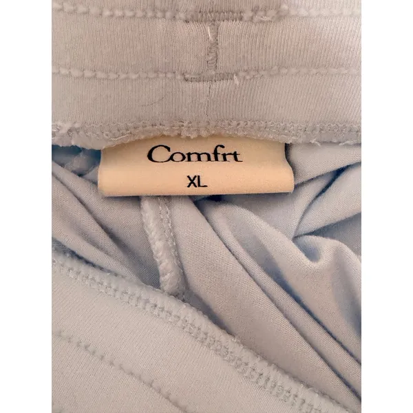 NWOT Comfrt Luna Lounge Pants XL Sky Baby Blue Wide‎ Straight Leg Drawstring - Image 8