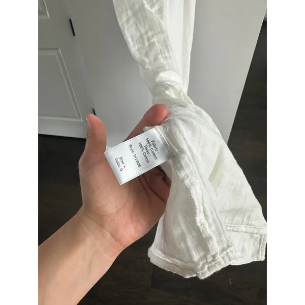 Elan White Gauze Cotton Maxi Dress Size Large NEW - Image 6
