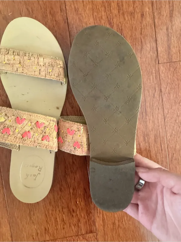 Jack Rogers Adair Pink Embellished Double-Strap Slide Sandals Size 8 - Image 3
