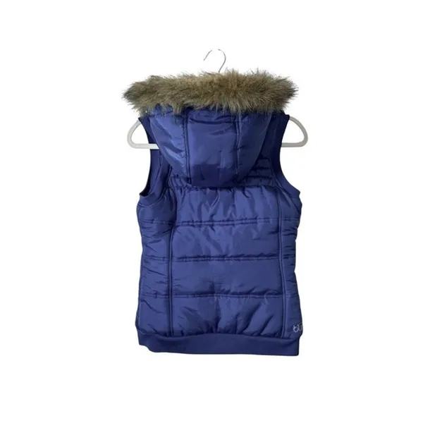 Burton DryRide Fur Trim Snowboard Puffer Vest Purple Small Y2K - Image 9