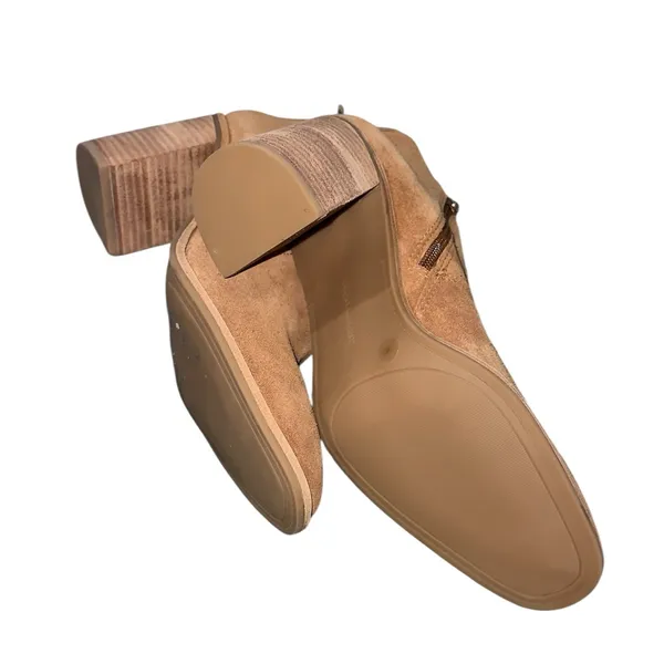 NEW $139 Lucky Brand Women's Pellyon Cortado Tan Suede Ankle Boots 9.5 Leather - Image 10
