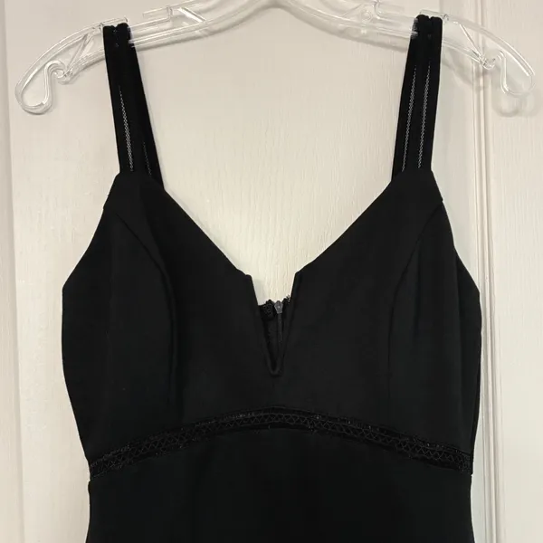 DO+BE Womens Black V-Neck Bodycon Mini Dress GY0272‎ Size M LBD Cocktail Party - Image 5