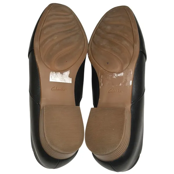 Clarks Collection Juliet Palm Loafer Shoes 9.5 Black Leather Comfort Slip On - Image 10