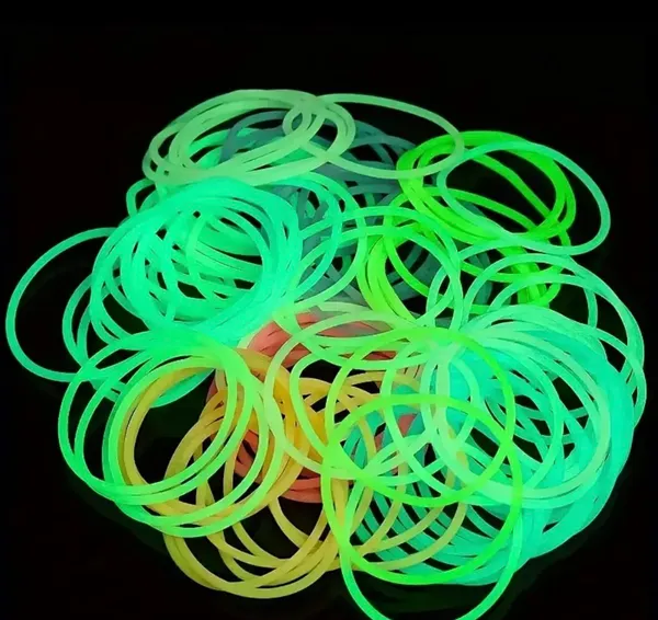 10pc Glow-in-the-Dark Silicone Mix Bracelet Set - Unisex - Image 7