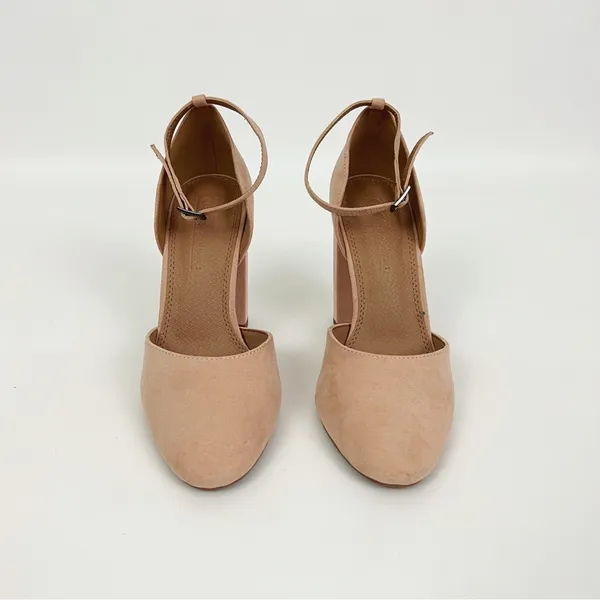 ASOS Pleasant High Block Heels in Blush Pink | Size 7 - Image 5