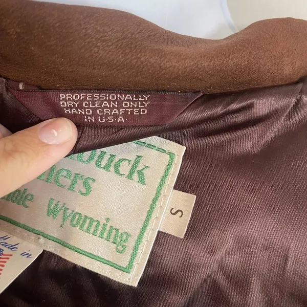 Jolly Lumbuck Leather Jacket Womens Size Xs Brown Zip Up Jackson Hole Wyoming - Image 12