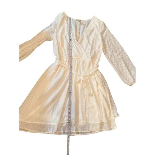 Hem & Thread Belle of the‎ Ball Dress White Swiss Dot Mini Dress Sz Small NEW - Image 13