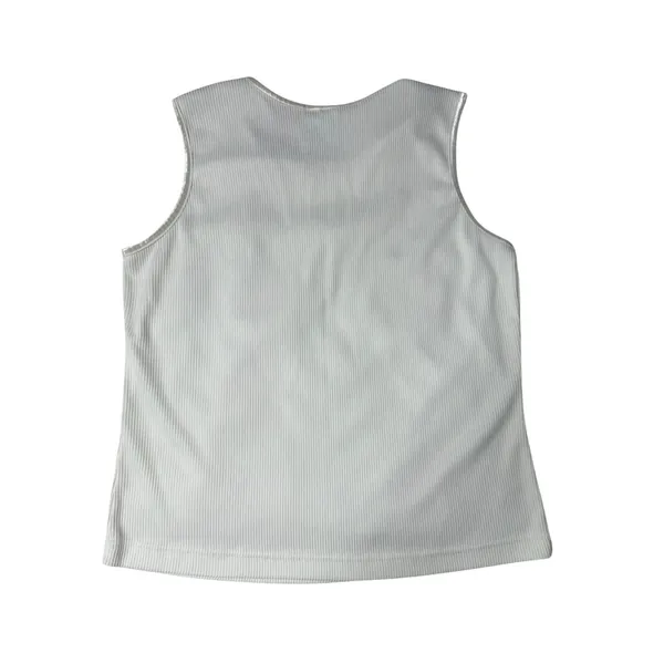 Allison Daley Ivory Ribbed Tunic Top M Petite Minimalist Coastal Grandma - Image 5