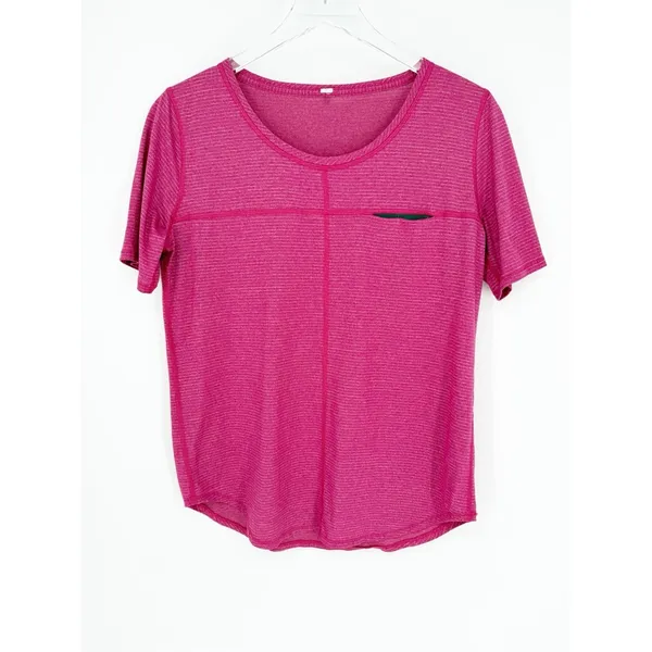 Lululemon Run Away Short Sleeve Tee Women's 8‎ Heathered Bumble Berry Activewear - Image 3