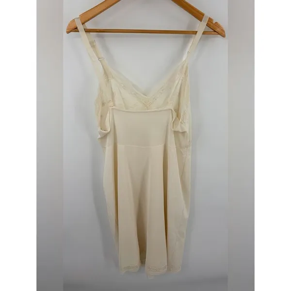Vintage Snowdon off white lace embroidered lined floral full slip women 40 fairy - Image 7