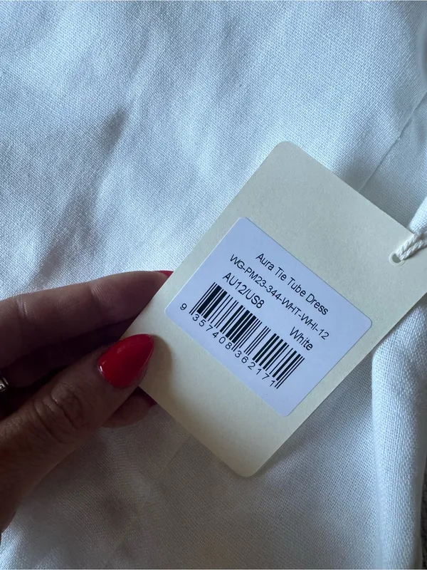 Peppermayo Aura White Strapless Side-Tie Mini Dress - Image 5