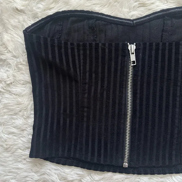 I.AM.GIA Top Briette Corset Strapless Cropped Crop Top Black Sz S NWT New - Image 6