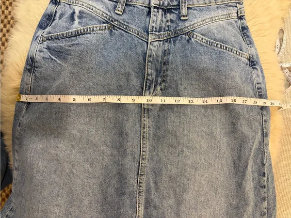 We The Free Free People Come As You Are Denim Maxi Skirt 27” Waist - Image 10