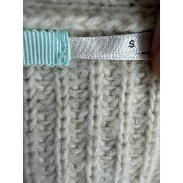 Kimchi Blue Women Cardigan Oatmeal Chunky Shaker Knit Cropped Button Front S - Image 4