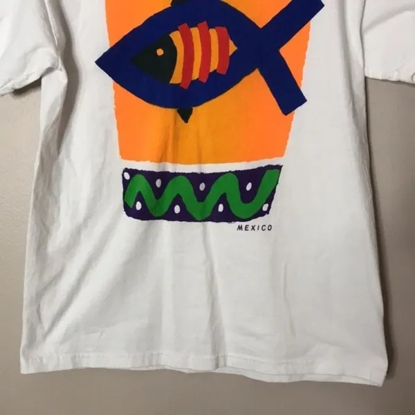 Vintage Miro Cozumel Mexico white vacation location‎ T-shirt - Image 3