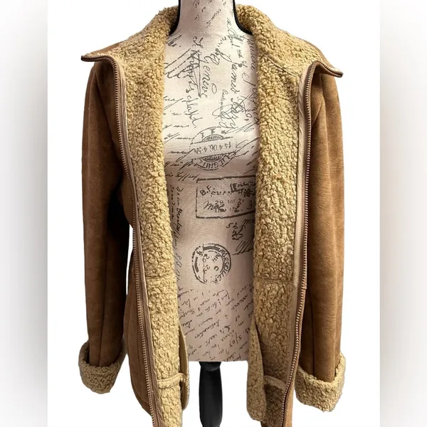 Women’s Vintage Faux Suede Leather Jacket - Image 5