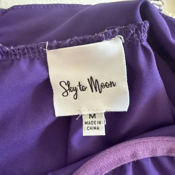 Sky to Moon Purple and Yellow floral dress - Image 4