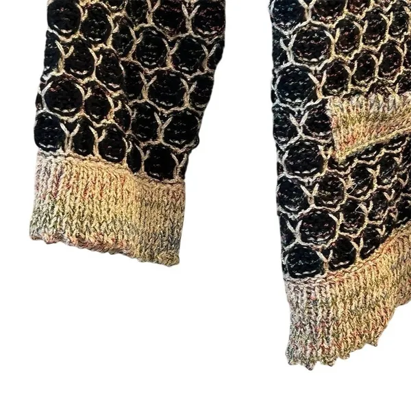 Roz & Ali‎ Women's M Open Front Cardigan with Metallic Threading - Image 7