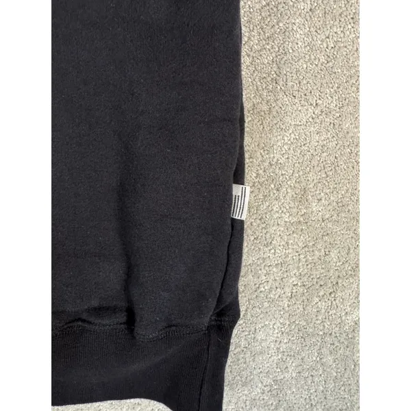 Good American "The Icon" Black Metallic Hoodie Heavy Cotton‎ Woman's 0/0 XS/S - Image 3