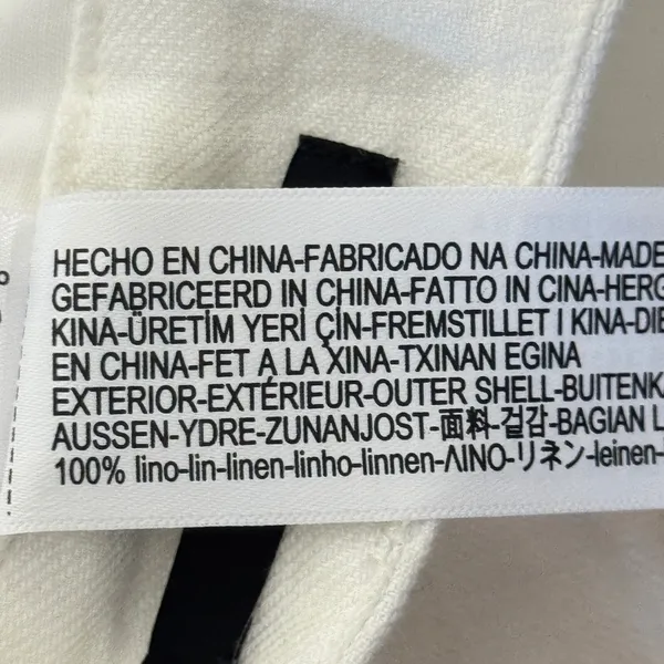 Massimo Dutti 100% Linen High Waisted Barell Leg Relaxed Pants Size 2 White - Image 7