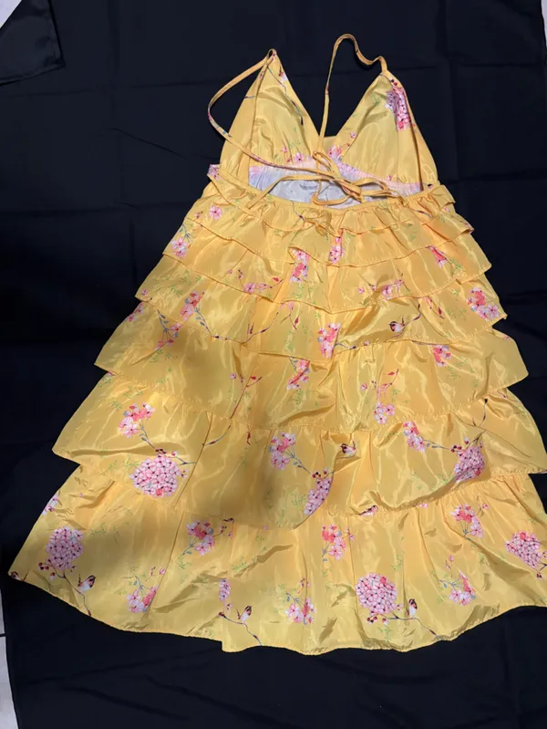 Buddy Love Yellow Floral Tiered Ruffle Dress - Image 2