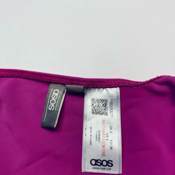 ASOS Womens Pink Swim‎ Bralette Bra Unlined Crop Top Size 4 - Image 3