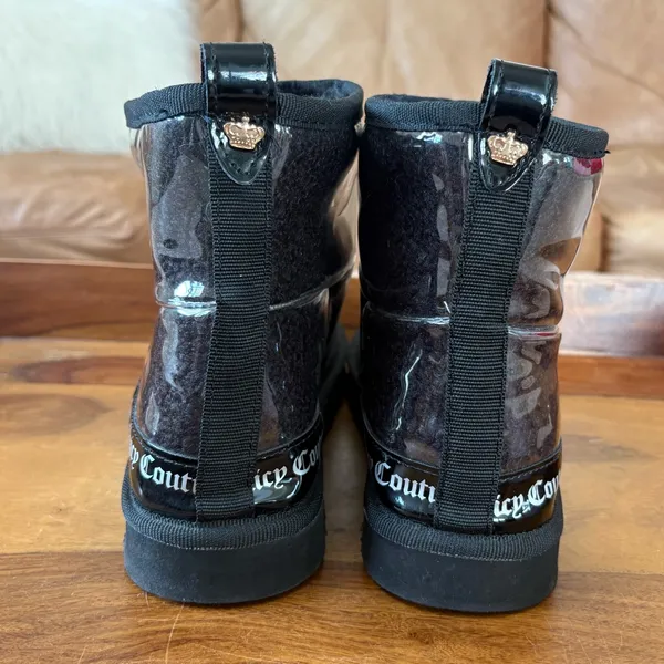 JUICY COUTURE Black Faux Fur Winter Boots - Image 3