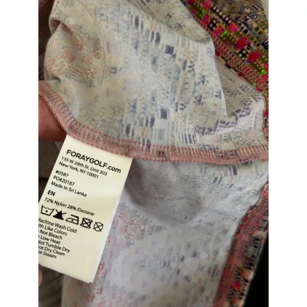 Foray Golf Skirt Women XL NWT Multi Pink Chevron‎ Print Patch Pocket Mini Skort - Image 8